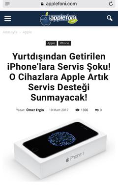 Yurtdışından Getirilen iPhone’lara Servis Şoku! 