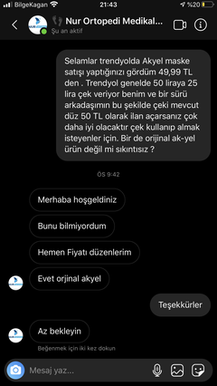 Ak-Yel 3 Katlı maske, Güncellendi