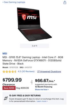 MSI GF65 THIN 9SD-1028 i7 9750h - 512SSD - 8GB - 1660Tİ