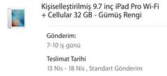  iPad Pro 9.7' Ön Sipariş Verenler Ve Teslim Tarihi