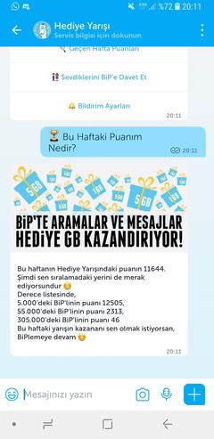 Turkcell BiP Hediye Yarışı [Her Hafta 5GB Hediye]