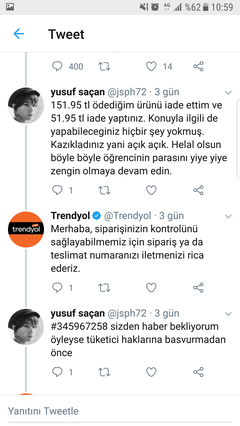 Trendyol Firması Müşterisinin Cebinden Para Çalıyor.