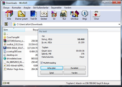  Winrar V3.62 ile cpu benchmark