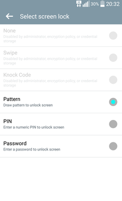  Lg G2 ekran kilidi seçenekleri seçilemiyor