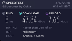 TT MİLLENİCOM 100MBPS UPLOAD HIZIM ARTMIŞ !