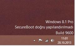  Windows 8.1 Pro SecureBoot doğru yapılandırılmadı hatası alıyoeum