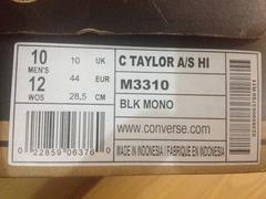  SATILDI !  Orj. Converse Chuck Taylor Mono Black 44numara