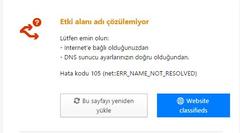 Etki alanı adı çözülemiyor (Hata kodu 105 (net::ERR_NAME_NOT_RESOLVED)) Hatası