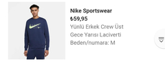 Nike yeniden indirimde 60 70 tl