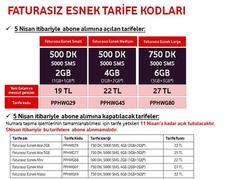 Vodafone Yeni Güncel Esnek Tarifeler