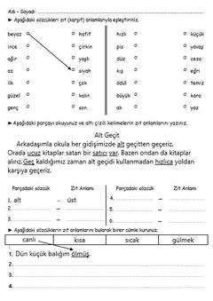 İLKOKULLAR İÇİN ETKİNLİK TEST VE UYGULAMALAR