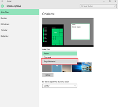  Windows 10 Home Arka Plan Ayarları