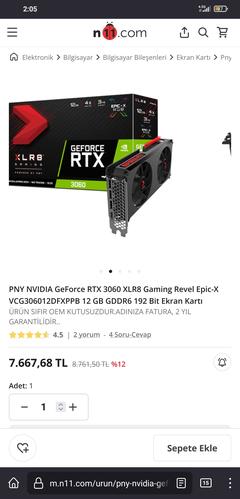 Inno3D Nvidia GeForce RTX3060 Twin x2 (8707 TL)