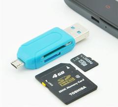  OTG + USB Kart Okuyucu SD/MicroSD