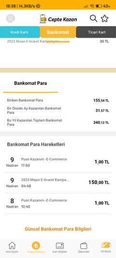 (Kişiye Özel) Vakıf Bankomat Kart (Troy) 150/50 toplamda 100 TL Bankomat Para