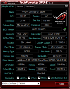  NVIDIA GeForce GT 650M 4GB 128 Bit ekran kartı problemi