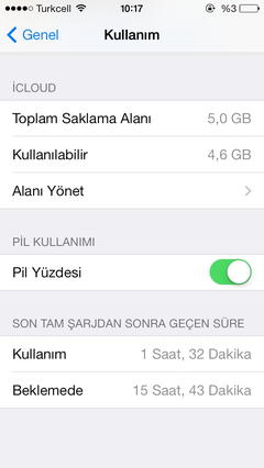  İphone 5S batarya sorunu.