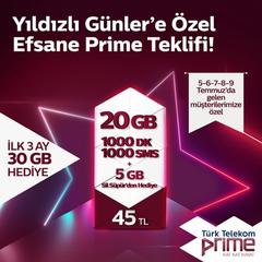Türk Telekom Prime 20GB 45TL (11 TEMMUZ'A UZATILDI) | DonanımHaber Forum