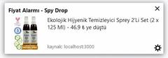 Spy Drop - Amazon TR Fiyat takip uygulaması -HepsiBurada,Teknosa,MediaMarkt ve daha fazlası eklendi