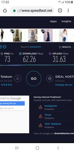 MOBİL İNTERNET HIZ TESTLERI PAYLAŞIMI [ANA KONU]