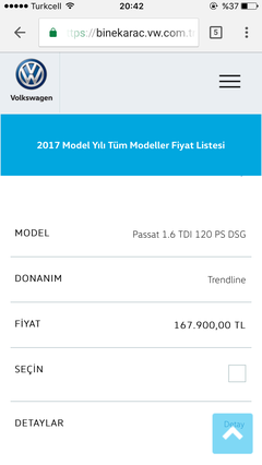 Volkswagen liste fiyatlarına zam