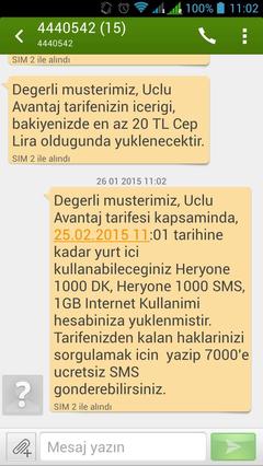  1000dk+1000sms+1gb = 20 TL (Vodafone ici oldu)