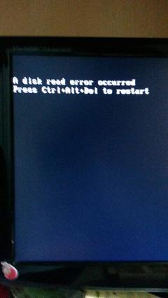 A disk read error occurred