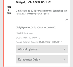 Garanti pay ile 150/20 TL  bonus