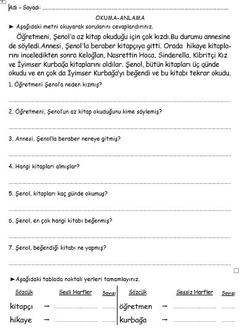 İLKOKULLAR İÇİN ETKİNLİK TEST VE UYGULAMALAR