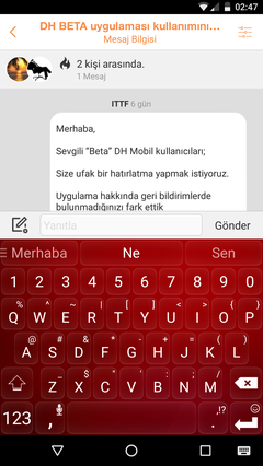 Özel mesaj yazarken oluşan problem