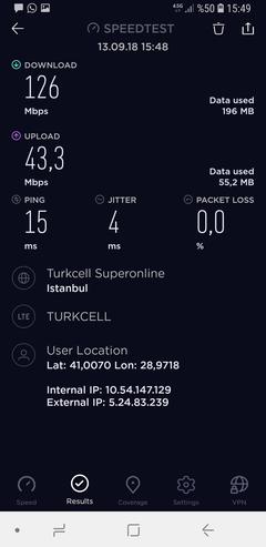 TÜM OPERATÖRLER 4,5G HIZ TESTİ [ANA KONU] 5G YE DOĞRU ADIM ADIM