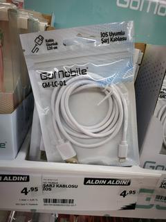A101 Go Mobile Apple Lightning Şarj Kablosu 4.95