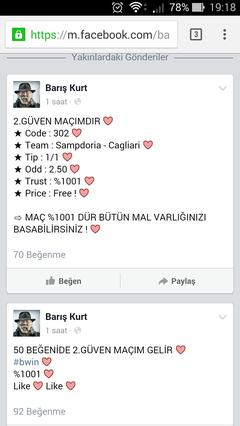  %1001 maç diyor ?