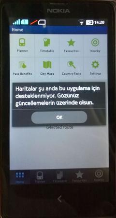  Nokia X Uygulama Hatası - Rail Planner App-