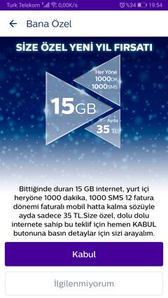 2019 TURK TELEKOM SELFY YAZ FIRSATI PAKETİ 8GB + 750 DK + 5000 SMS = 27 TL  | DonanımHaber Forum » Sayfa 16