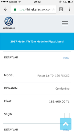Volkswagen liste fiyatlarına zam