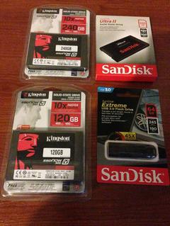  SanDisk Ultra II 240GB SSD & SanDisk Extreme 64GB USB & Kingston 120-240GB SSD V300