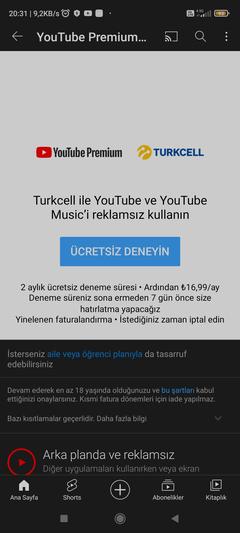 Bizce uygulaması Youtube premium 2 aylık