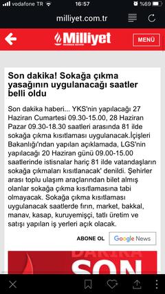 LGS , YKS SOKAĞA ÇIKMA YASAĞI SAATLERİ BELLİ OLDU