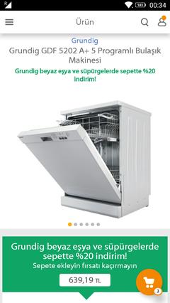 Grundig 5 programlı Bulasık Mak.639.19