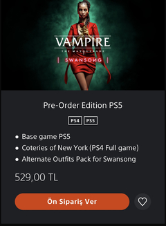 Vampire: The Masquerade - Swansong (2022) [PS4|PS5 ANA KONU]