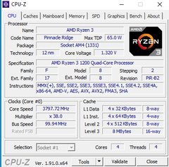 Ryzen 3 1200 AF Overclock