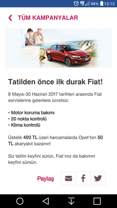 Fiat Servis Kampanyası Mayıs 2017