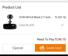 G1W-C Dünyanın en iyi F/P Araç Kamerası 29 $ Hemde Kapasitörlü
