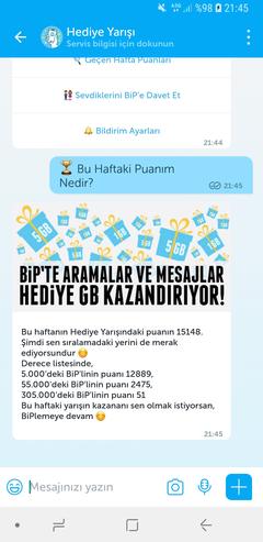 Turkcell BiP Hediye Yarışı [Her Hafta 5GB Hediye]