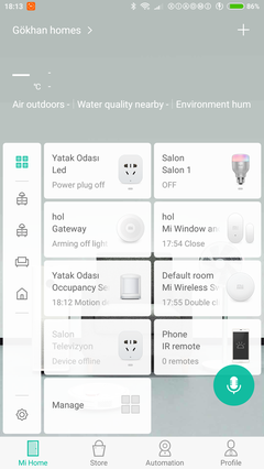 Xiaomi Akıllı Ev sistemleri (bir bölümü)