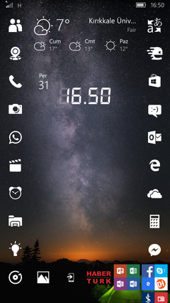  Windows 10 Mobile Ana Ekranlarınız