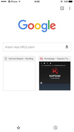  Chrome Mobilde 100. Sekmede ':D, :), xD' yazması