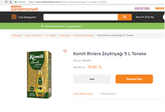 Migros- Komili Riviera Zeytinyağı- 5LT- 80TL