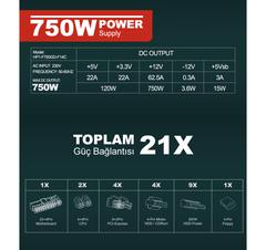 High Power Super GD+ Series 750W 80+ GOLD Smart Fan, Full Moduler Güç Kaynağı Amazon Prime 1462 tl